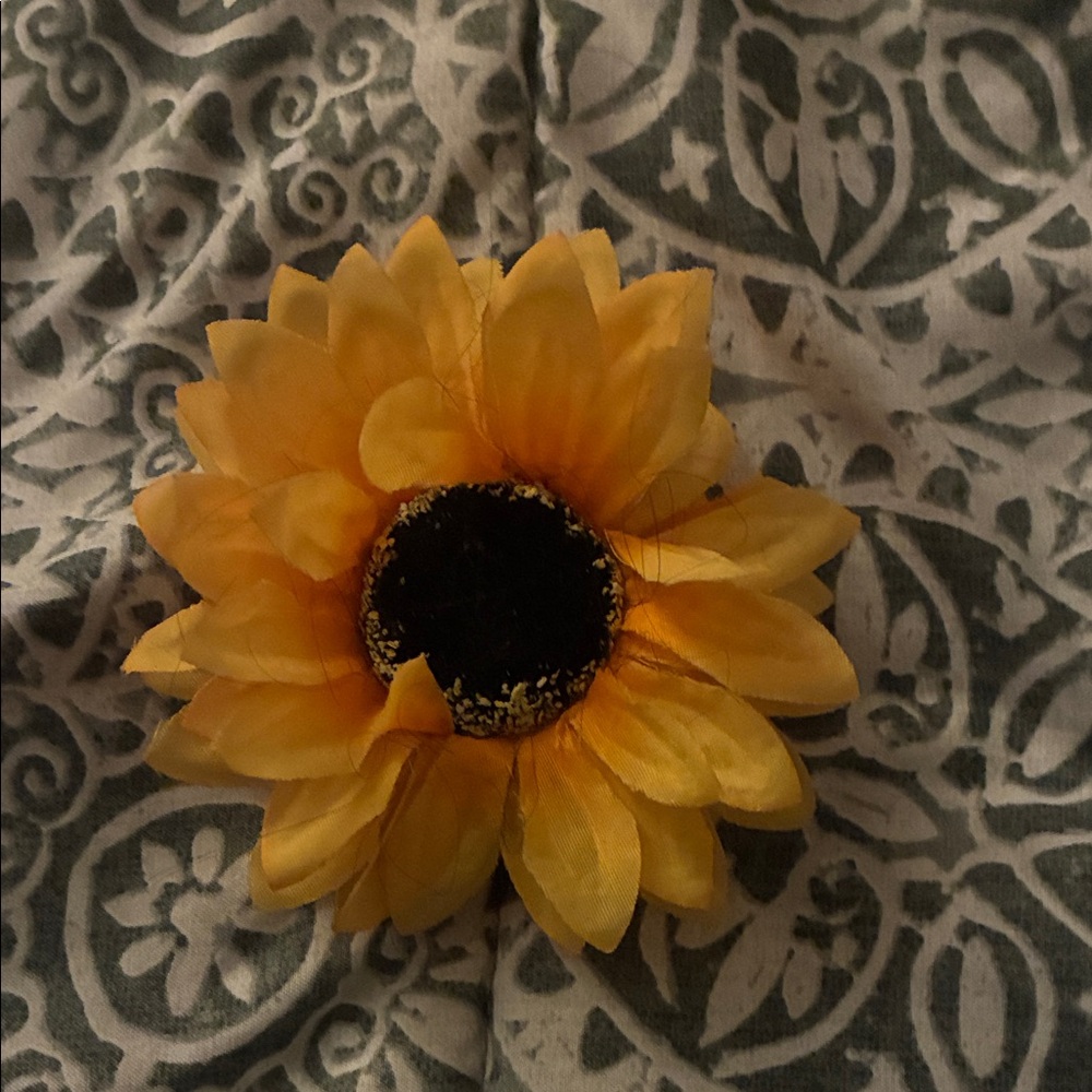 Yellow Sunflower Hair Clip